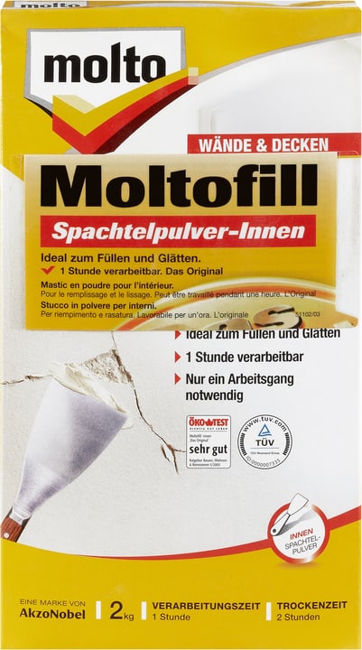 Image of Molto Spachtelpulver innen 2 kg Spachtelmasse