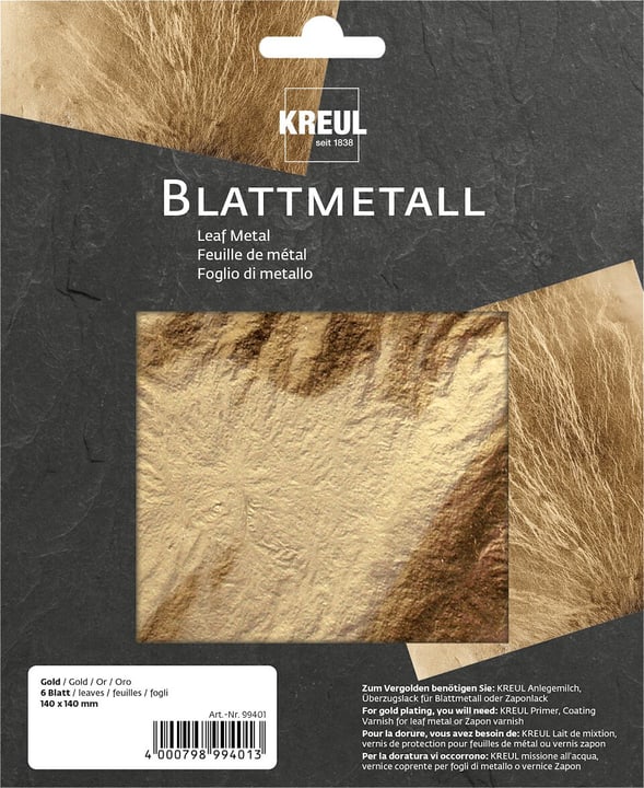Image of C.Kreul Blattmetall, Goldfarben Blattmetall