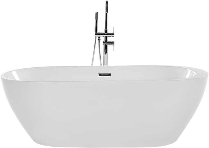 Image of Beliani Badewanne freistehend weiss oval 170 x 80 cm NEVIS Freistehende