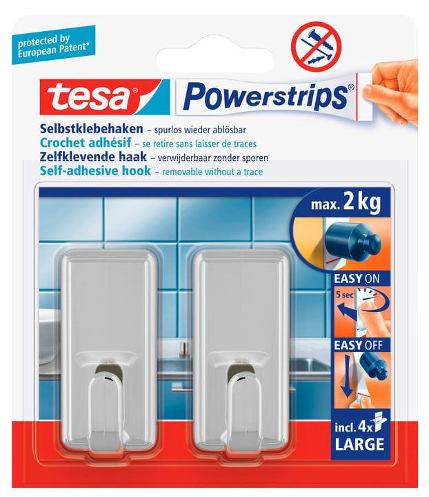 Image of Tesa Powerstrips Haken large Classic Klebehaken