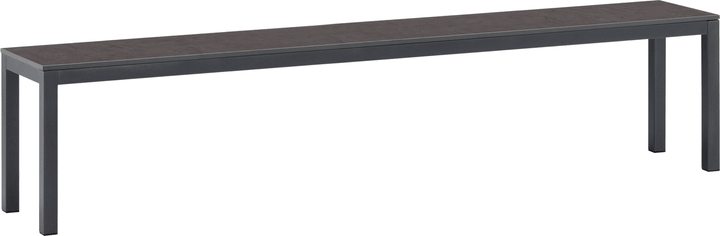 Image of LOCARNO, 200 cm, Gestell Anthrazit, Platte HPL Sitzbank