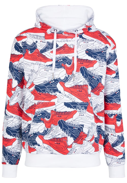 Image of Fila Benedito AOP hoody Kapuzenpullover weiss bei Migros SportXX