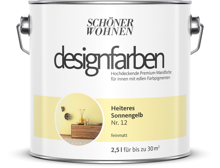 Image of Schöner Wohnen Designfarbe Sonnengelb 2,5 l Wandfarbe