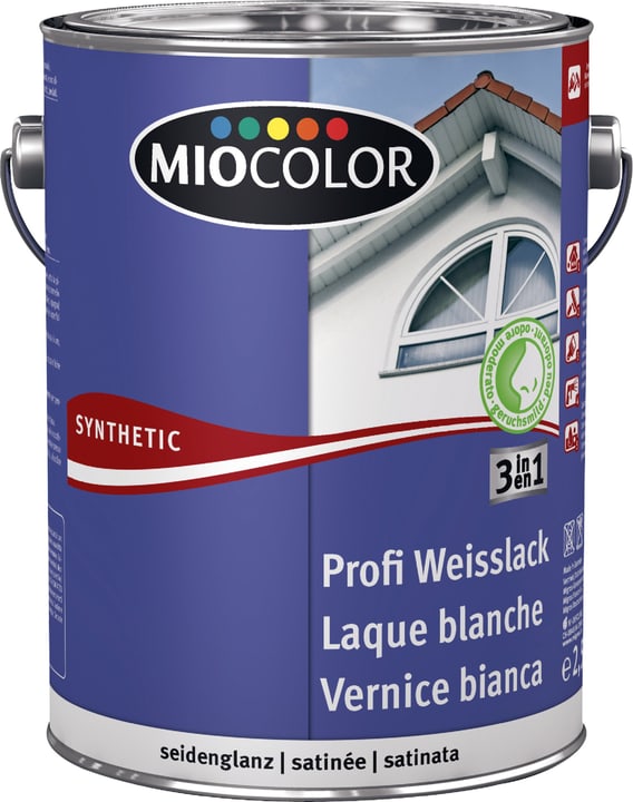 Image of Miocolor Synthetic Profi Weisslack seidenglanz Weiss 2.5 l bei Do it + Garden von Migros