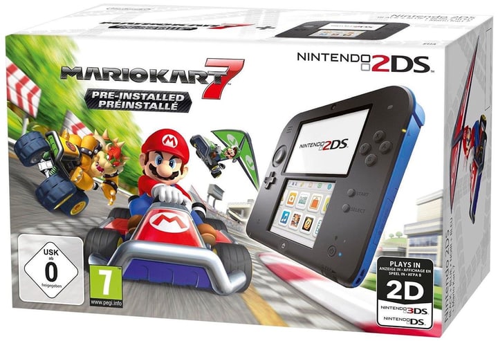 Nintendo 2DS black-blue inkl. Mario Kart 7 2DS black-blue inkl. Mario Kart 7 Nintendo 785436600000 Bild Nr. 1