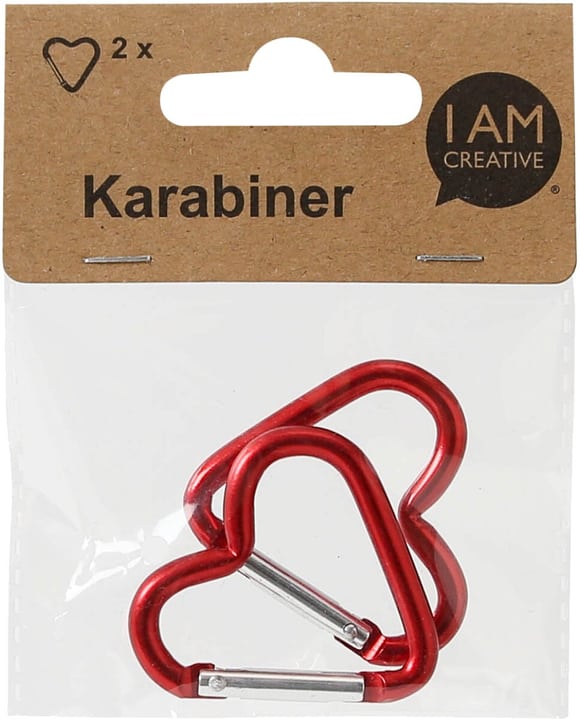 Image of Karabiner Herz rot 4.5 x 4 cm, 2 Stk. bei Do it + Garden von Migros