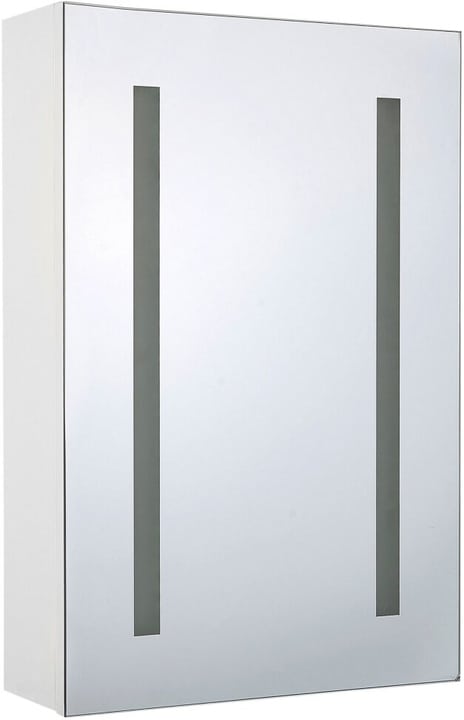 Image of Beliani Bad Spiegelschrank weiss / silber mit LED-Beleuchtung 40 x 60 cm CAMERON Schrank