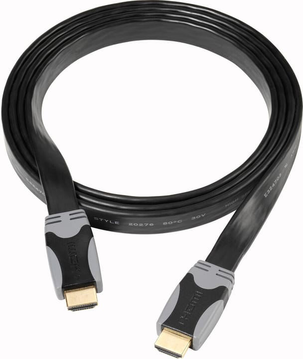 Vivanco Câble HDMI ruban HIGH SPEED à ruban plat avec Ethernet, plaqué or, 0,75 m cable HDMI Câble HDMI ruban HIGH SPEED à ruban plat avec Ethernet, plaqué or, 0,75 m cable HDMI Vivanco 785300152217 Photo no. 1