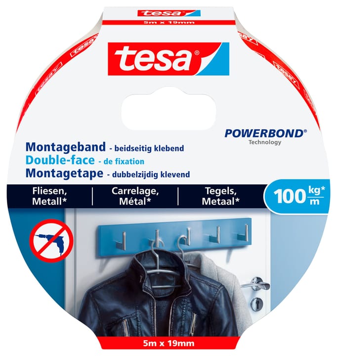 Image of Tesa Montageband für Fliesen und Metall