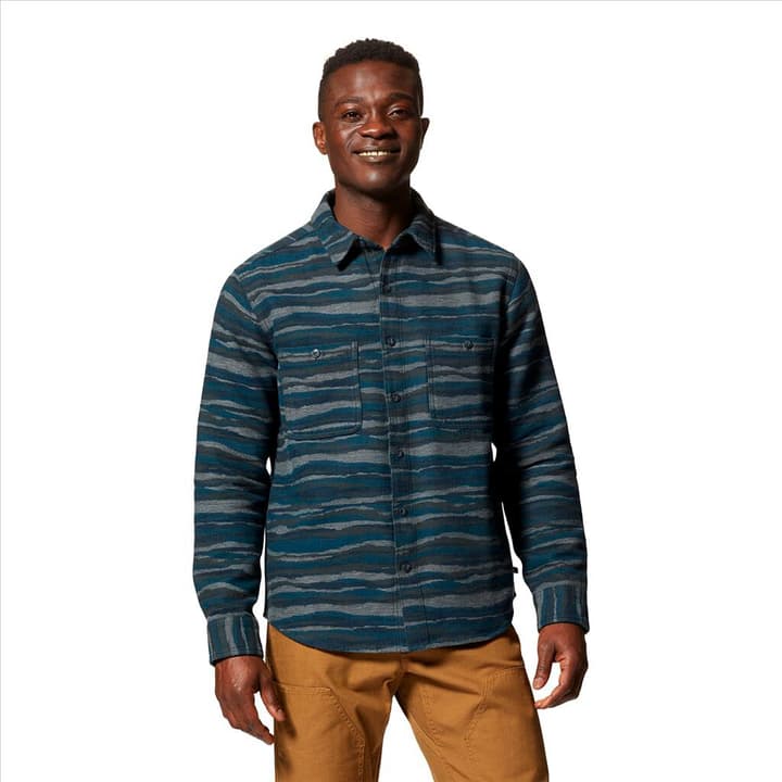 Image of Mountain Hardwear M Granite Peak Long Sleeve Flannel Shirt Hemd dunkelgrau