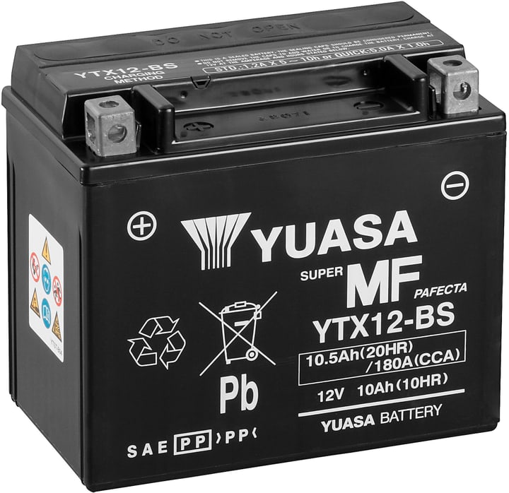 YUASA Batterie AGM 12V/10.5Ah/180A Batterie moto