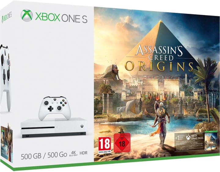 Microsoft Xbox One S 500GB incl. Assassin's Creed Origins Xbox One S 500GB incl. Assassin's Creed Origins Microsoft 785437900000 N. figura 1