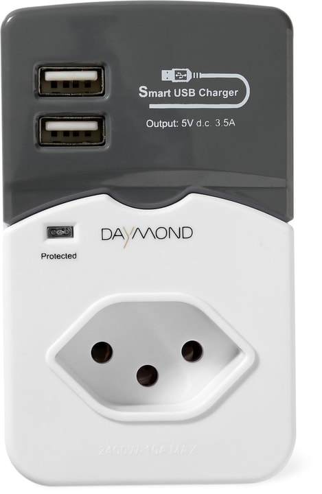 Durabase Fiche de dérivatavec port USB de ch Abzweigstecker Fiche de dérivatavec port USB de ch Abzweigstecker Durabase 791039700000 Photo no. 1