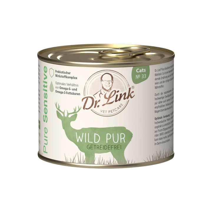 Image of Dr. Link Pure Sensitive Wild pur, 0.2 kg Nassfutter