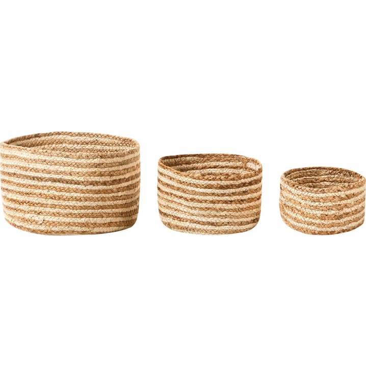 Image of Beliani 3er Set Körbe aus Jute Natur und Beige KAHU Korb