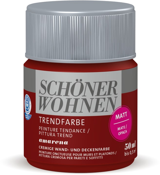 Schöner Wohnen Testeur de couleur tendance Testeur de couleur tendance Schöner Wohnen 660941300000 Couleur Amarena Contenu 50.0 ml Photo no. 1
