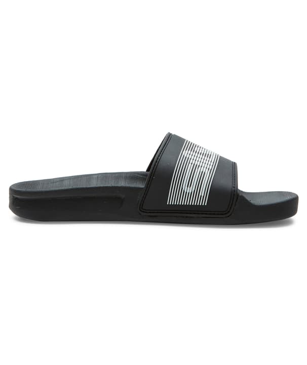 Image of Quiksilver Rivi Wordmark Slide Hausschuhe schwarz