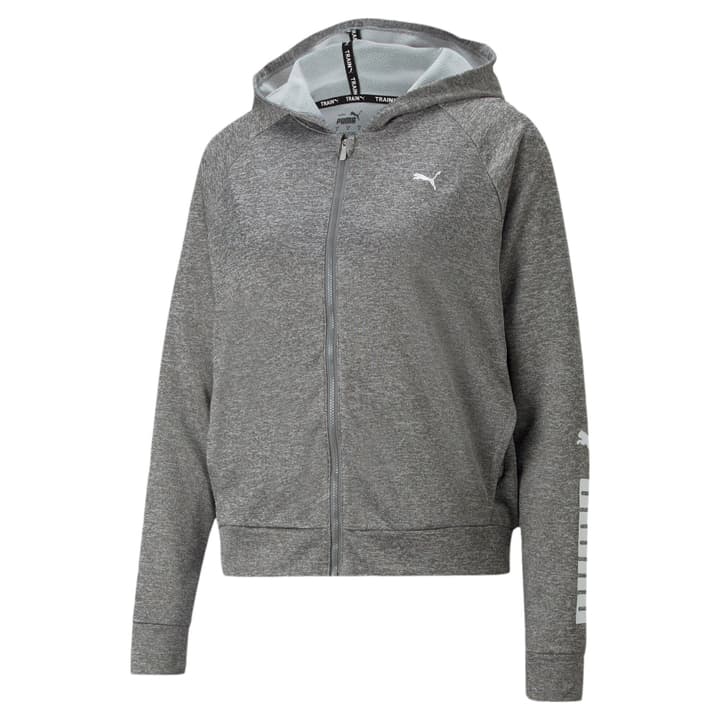 Image of Puma W Hooded Jacket Training Fitnesshoodie dunkelgrau bei Migros SportXX