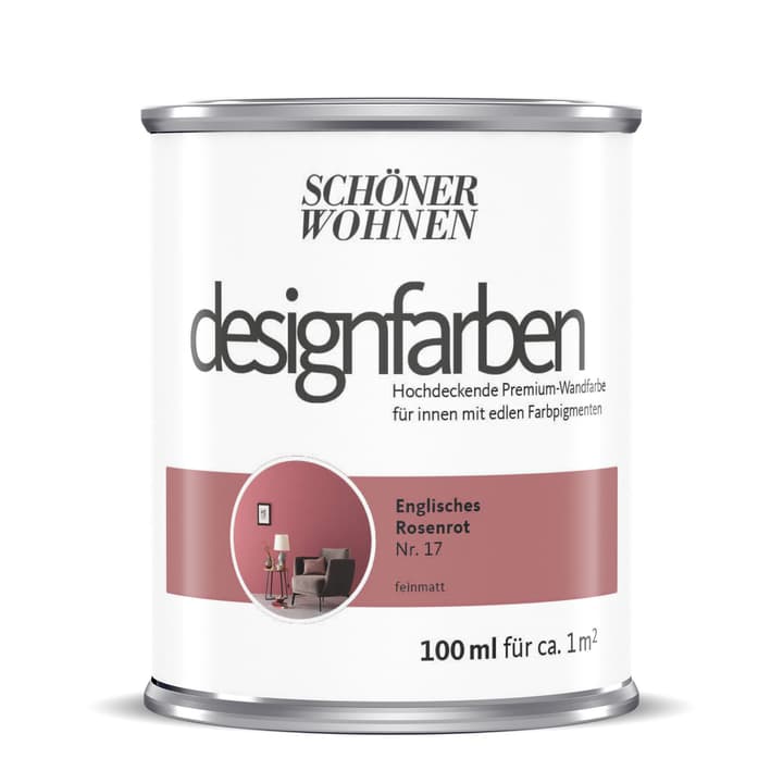 Image of Schöner Wohnen Designfarbe Rosenrot 100 ml Wandfarbe bei Do it + Garden von Migros