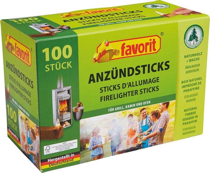Image of Anzündsticks 100 Stück Anzündwolle