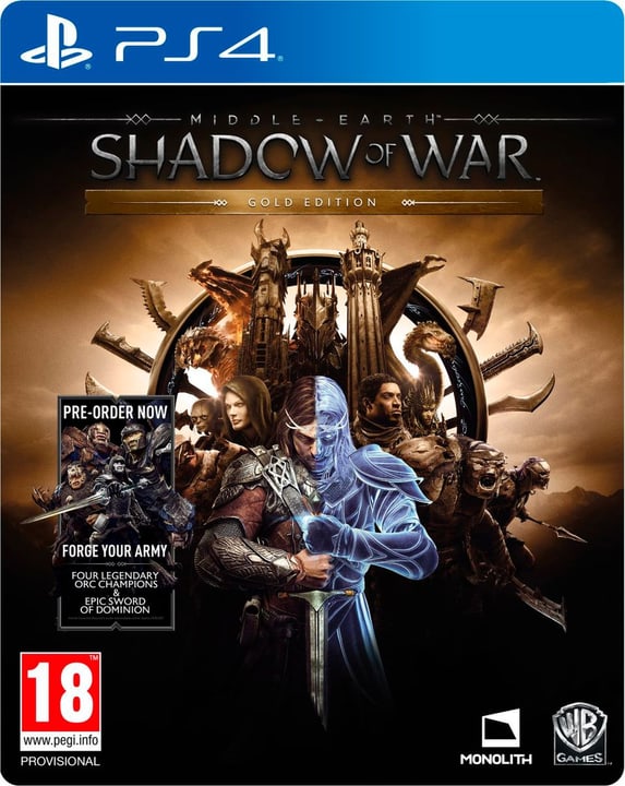 PS4 - Middle-Earth Shadow of War - Gold Edition Box PS4 - Middle-Earth Shadow of War - Gold Edition Box 785300122360 Bild Nr. 1