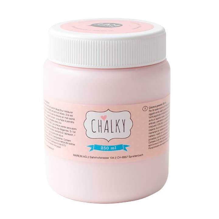 Image of I AM CREATIVE Chalky Farbe, Farbtopf mit Schraubverschluss zartem, matten, pastellfarbenen Kreidefarbton für Shabby-, Vintage- und Landhausstil DIY-Upcycling-Projekte, Pastellrosa, 250 ml