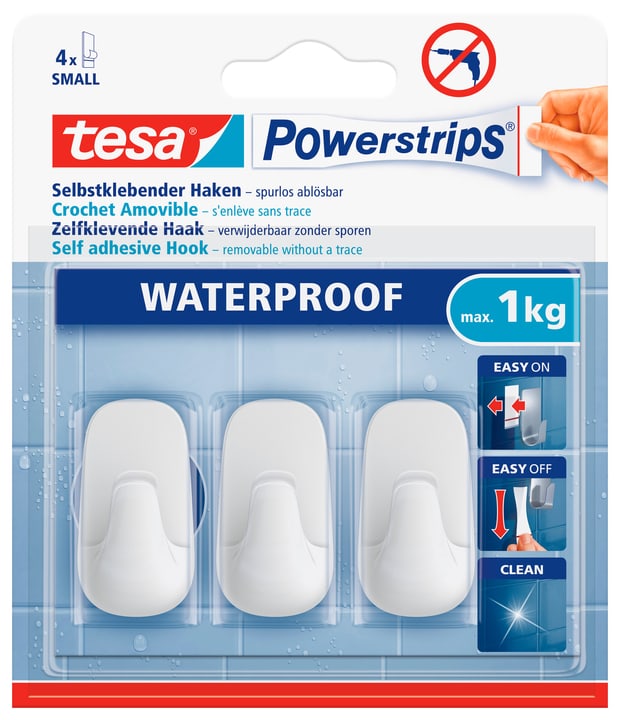 Image of Tesa Waterproof Haken oval small Klebehaken