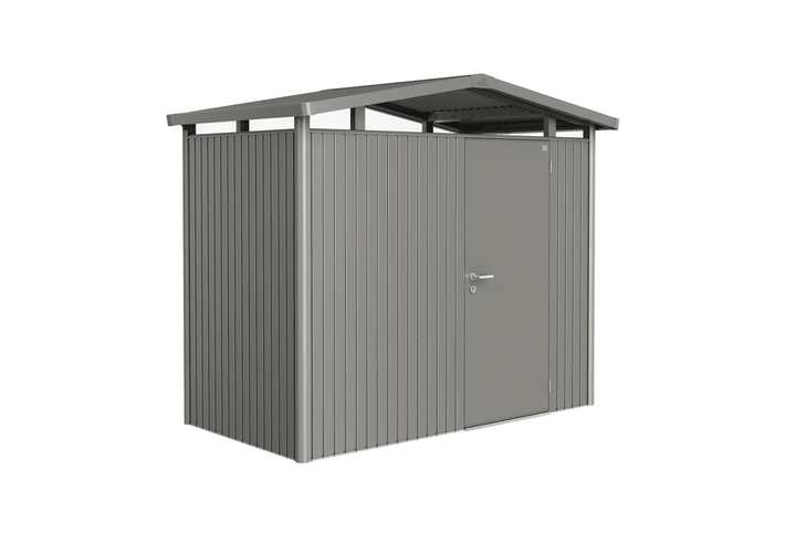 Biohort Ricovero Panorama P1 Ricovero Panorama P1 Biohort 647249700000 Colore Grigio Quartz-Metallico Copertura di tetto Tetto in lamiera zincata N. figura 1