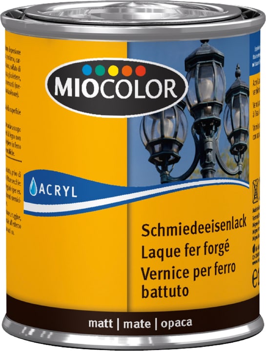 Image of Miocolor Schmiedeeisenlack Schwarz 125 ml Klarlack bei Do it + Garden von Migros