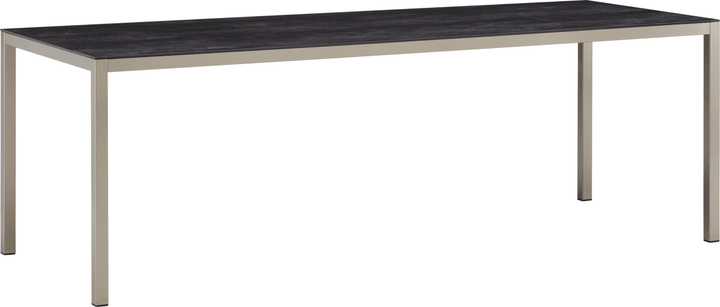 Image of LOCARNO, 220 cm, Gestell Polar Silber, Platte Keramik Gartentisch