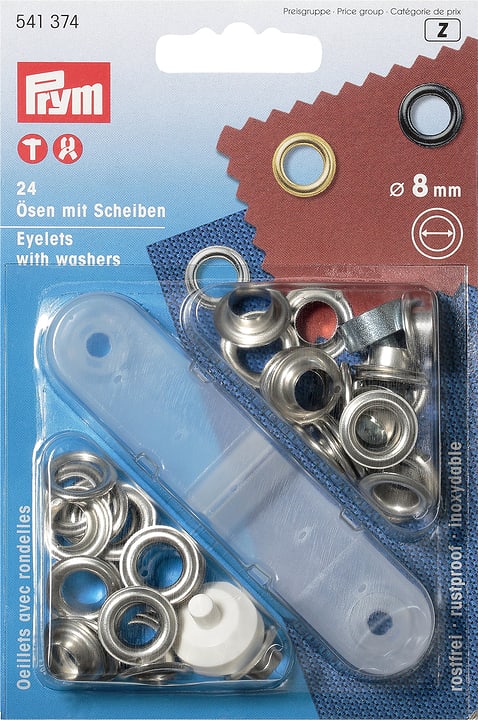 Image of Prym Ösen mit Scheiben Ø 8 mm & Nieten