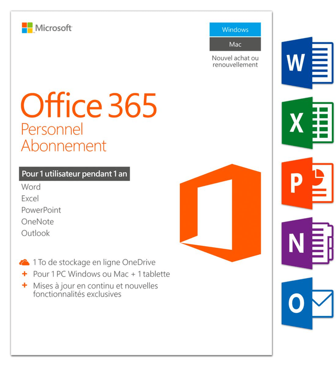 Microsoft Office 365 Personnel 2016 PC/Mac (F) Physisch (Box) Office 365 Personnel 2016 PC/Mac (F) Physisch (Box) Microsoft 785300121047 Bild Nr. 1