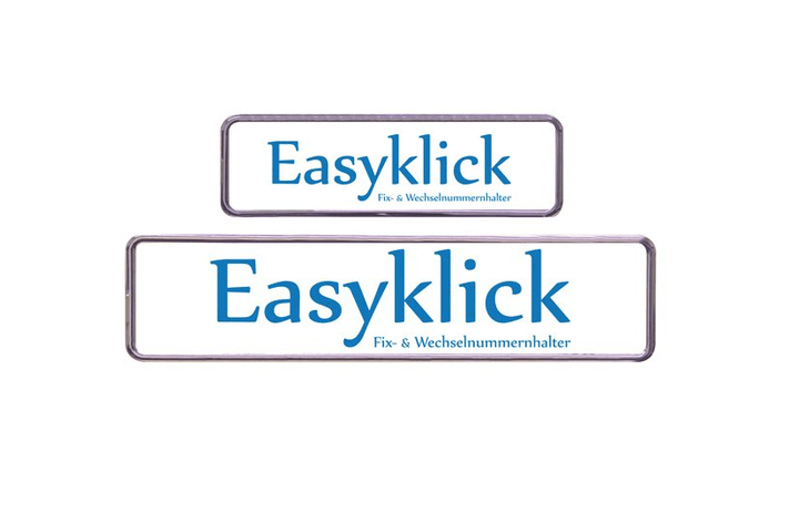 Image of Easyklick Kennzeichenhalter-Set Chrom 50x11+30x8 cm Nummernrahmen
