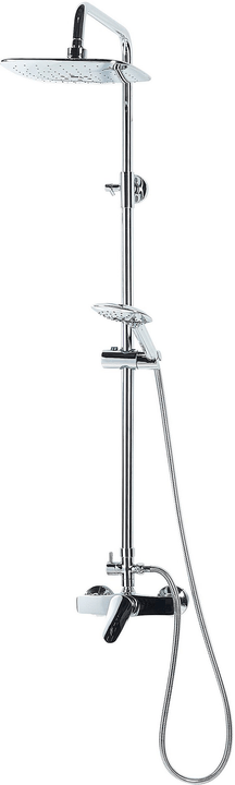 Image of Beliani Dusche Set mit Kopfbrause Messing silber HOWICK Duschsystem