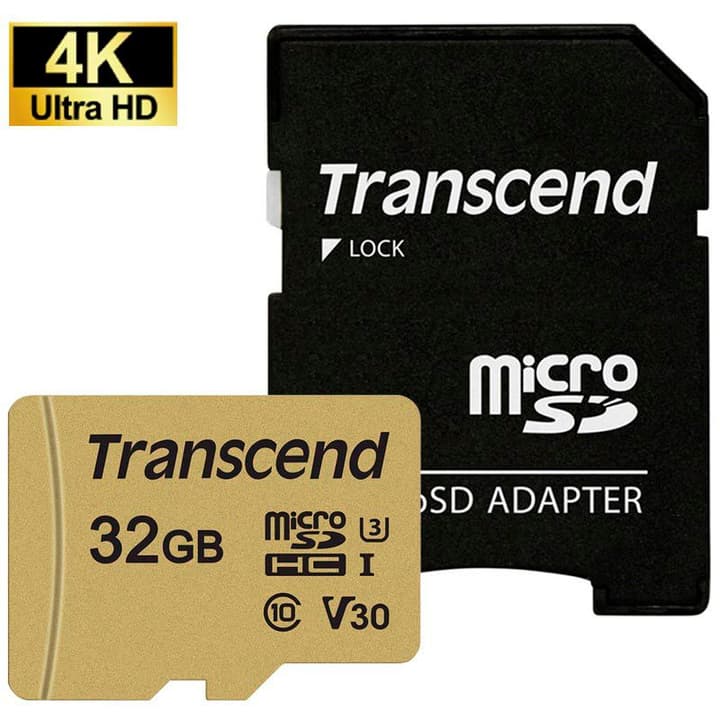 Transcend microSD Card 500S, MLC 32GB SDHC inkl. Adattatore Scheda di memoria microSD microSD Card 500S, MLC 32GB SDHC inkl. Adattatore Scheda di memoria microSD Transcend 785300147296 N. figura 1