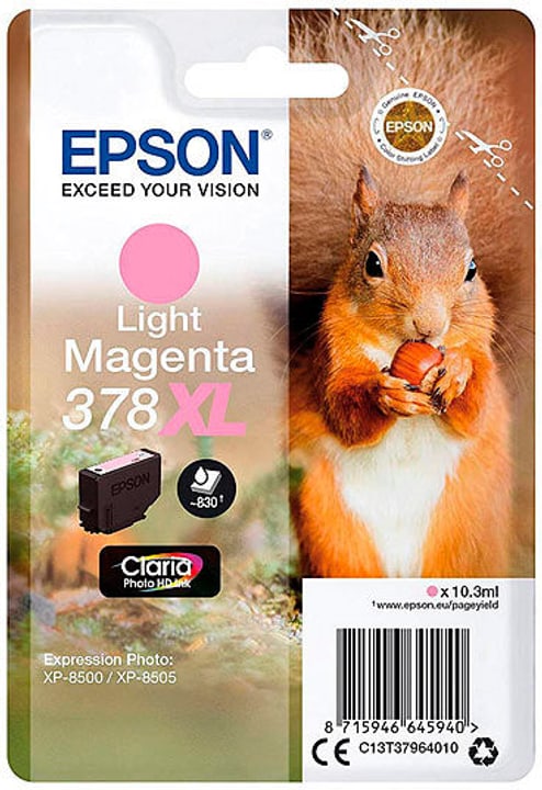 Epson Cartuccia d'inchiostro 378XL Light Magenta Cartuccia d'inchiostro Cartuccia d'inchiostro 378XL Light Magenta Cartuccia d'inchiostro Epson 798550700000 N. figura 1