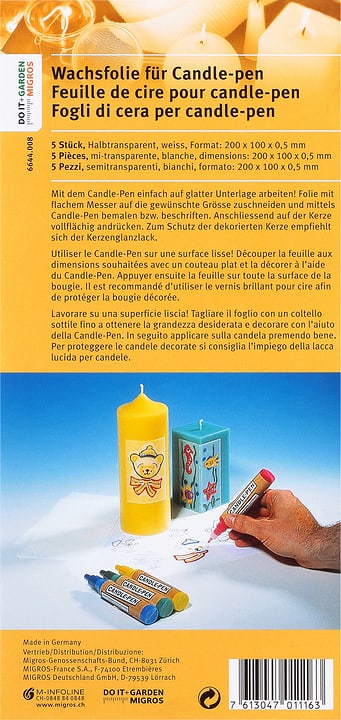 Image of Exagon DOIT+GARDEN Wachsfolie für Candle-pen 5Stk
