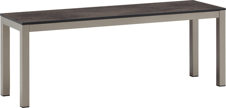 Image of LOCARNO, 140 cm, Gestell Polar Silber, Platte HPL Sitzbank