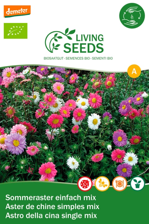Image of Living Seeds Sommeraster, Mischung Blumensamen