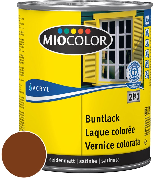 Image of Miocolor Acryl Buntlack seidenmatt Nussbraun 750 ml bei Do it + Garden von Migros