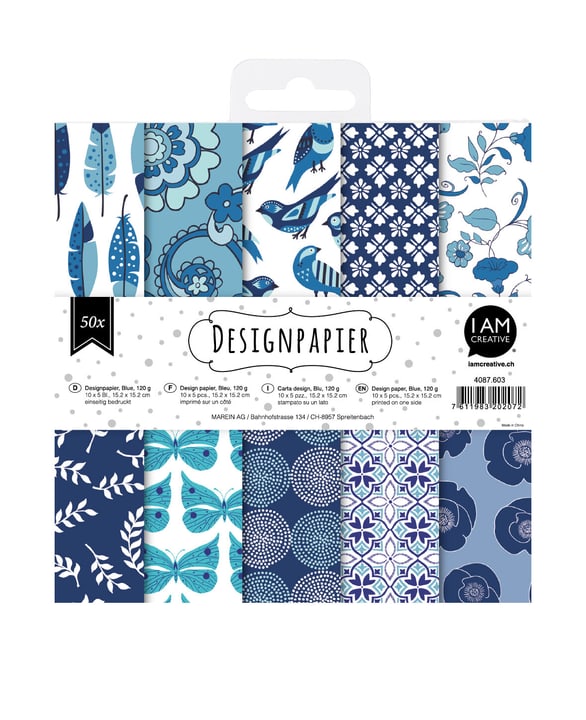 Image of Design Papier Set Blue 15