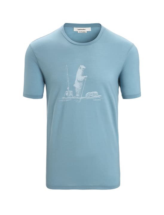 Image of Icebreaker Merino Tech Lite II Polar Paddle Trekkingshirt hellblau