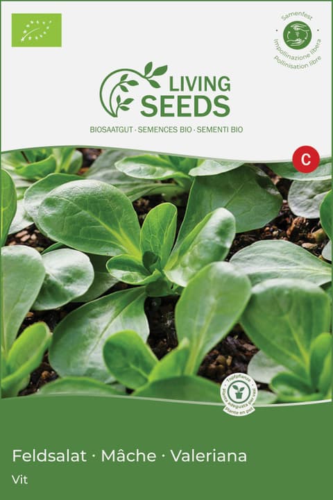 Image of Living Seeds Feldsalat Vit Gemüsesamen