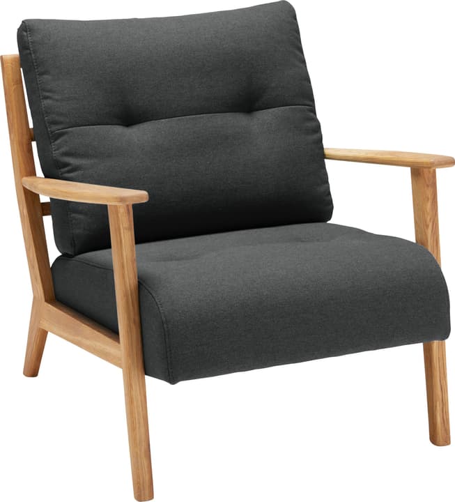 FAUST Fauteuil (Corvina) FAUST Fauteuil (Corvina) 402465100184 Dimensions L: 83.0 cm x P: 76.0 cm x H: 80.0 cm Couleur Anthracite Photo no. 1