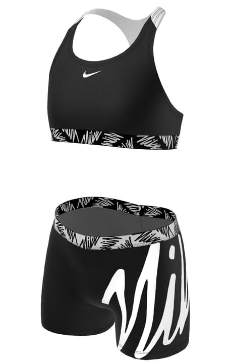 Image of Nike Script Logo Crossback Sport Bikini & Short Set Bikini schwarz bei Migros SportXX