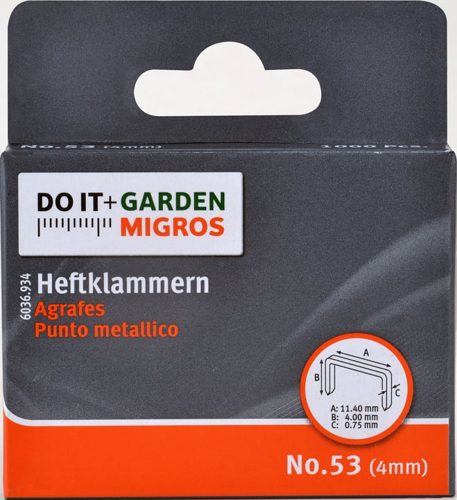 Image of Klammer No.3 4mm Tackerklammern