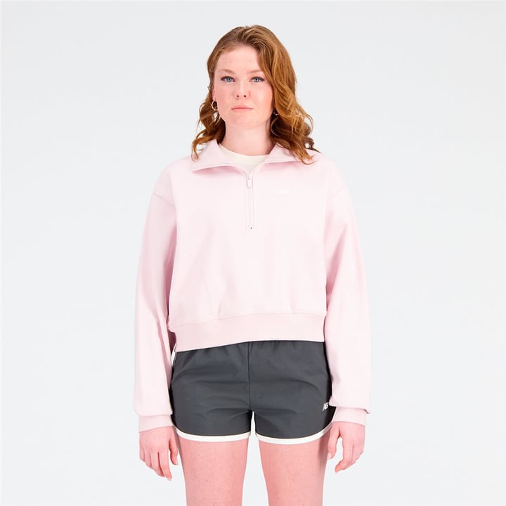 Image of New Balance W Athletics Remastered Ft1/4 Zip Sweatshirt altrosa