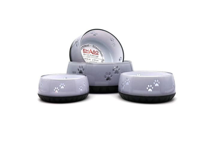 Ehaso Écuelle en plastique, 1010 ml gris Gamelle pour chien unique