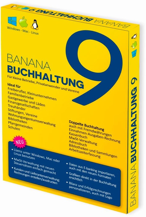 Banana PC/Mac - Banana Accounting 9 Physique (Box) Banana PC/Mac - Banana Accounting 9 Physique (Box) 785300131692 Photo no. 1