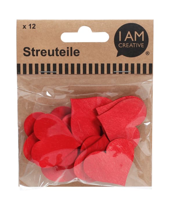 Image of Streuteile Herz rot, 12 S